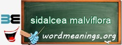 WordMeaning blackboard for sidalcea malviflora